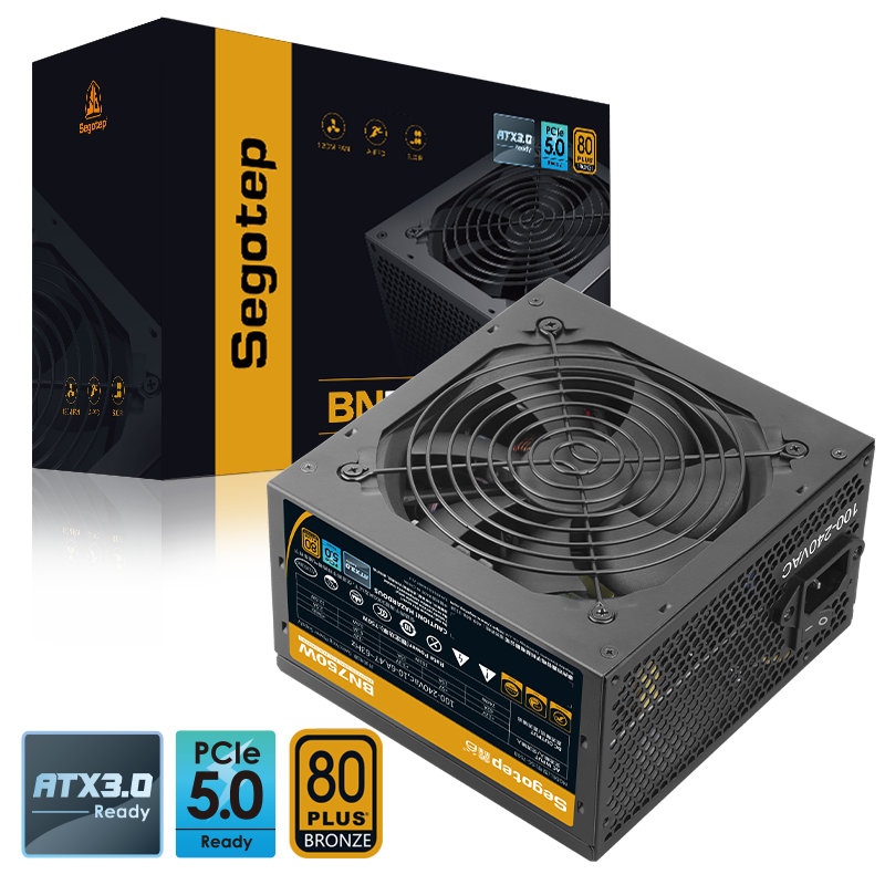 SEGOTEP BN750W- 750W 80 PLUS BRONZE NON MODULAR (BLACK)