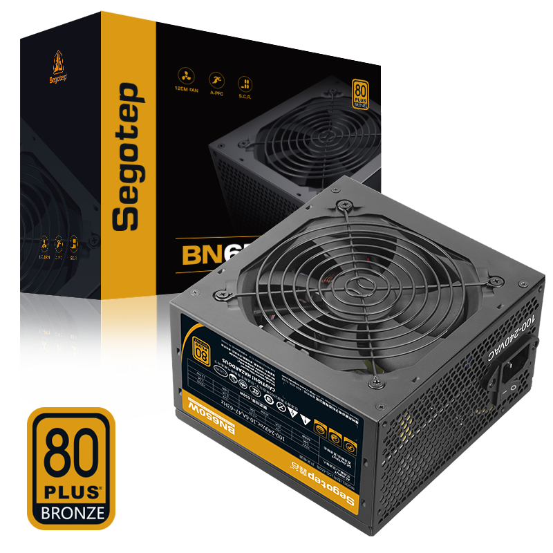 SEGOTEP BN650W - 650W 80 PLUS BRONZE NON MODULAR (BLACK)